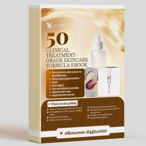 50 CLINICAL TREATMENT GRADE SKINCARE FORMULA EBOOK
