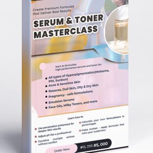 SERUM and TONER MASTERCLASS